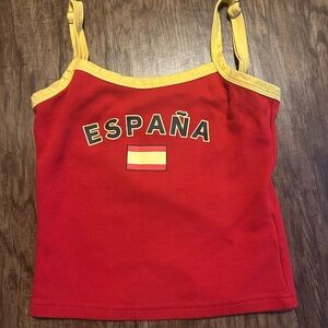 Red España Tank Top